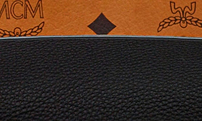 Mcm Mini Lauretos Reversible Leather Shopper Bag In Cognac