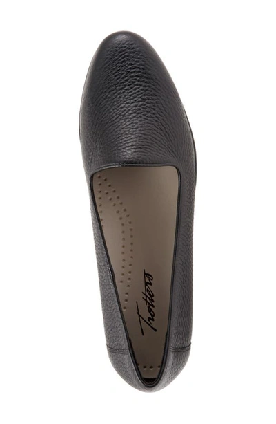 Shop Trotters Liz Flat In Black/ Black Leather