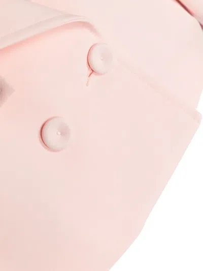 Msgm Double-breasted Cropped Jacket In Pink