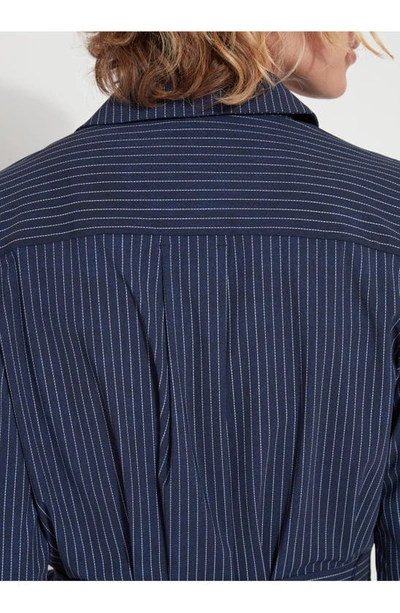 Shop Lyssé Schiffer Stripe Shirtdress In Ultimate Pinstripe