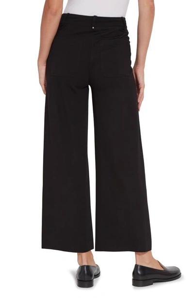 Lyssé Erin High Waist Ankle Wide Leg Ponte Pants In Black
