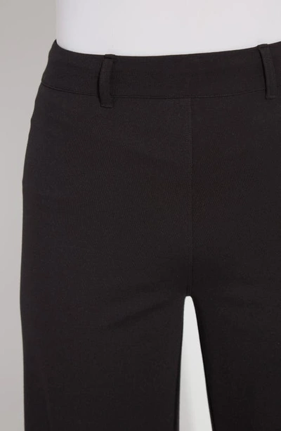 Lyssé Erin High Waist Ankle Wide Leg Ponte Pants In Black