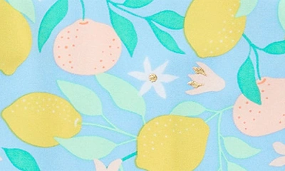 Snapper Rock Lemon Drops Long Sleeve Sun Romper In Blue Yellow Multi
