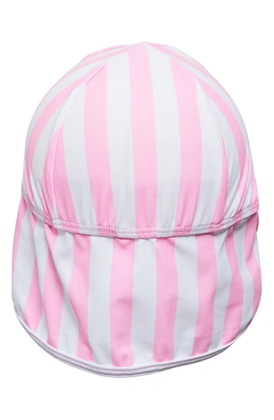Shop Snapper Rock Kids' Stripe Floating Flap Hat In Pink