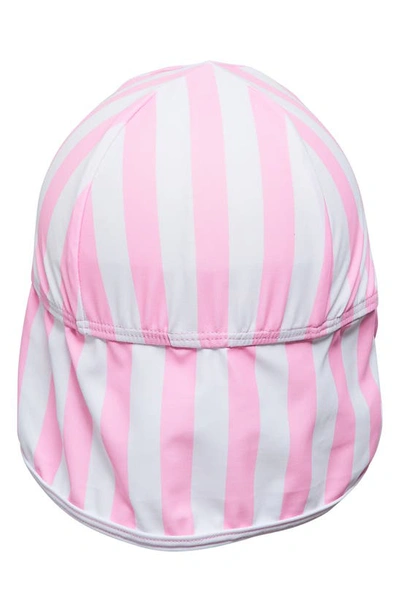Snapper Rock Pink Stripe Floating Flap Hat In Pink