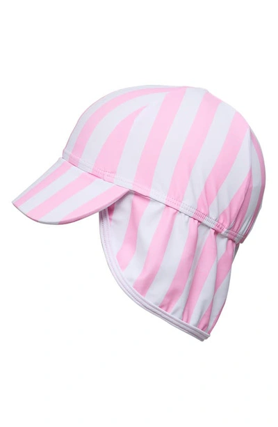 Shop Snapper Rock Kids' Stripe Floating Flap Hat In Pink