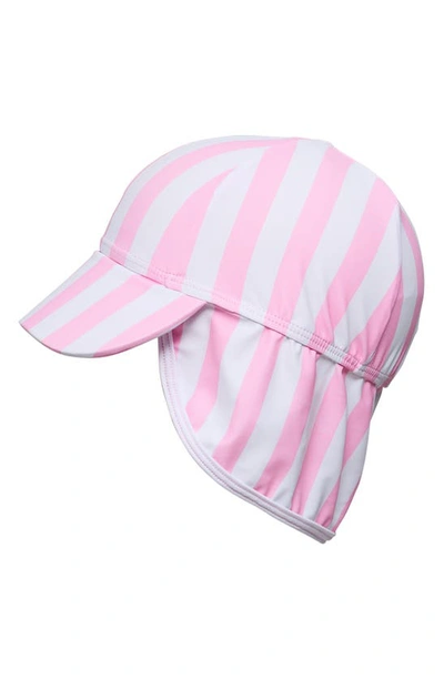 Snapper Rock Pink Stripe Floating Flap Hat In Pink
