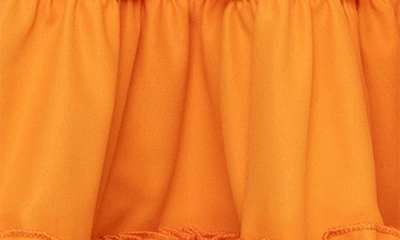 Shop Habitual Ruched Fit & Flare Dress In Orange