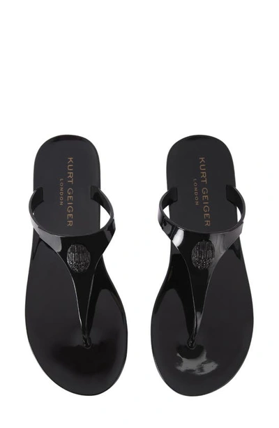 Kurt Geiger Maddison Plaque-detail Flip Flops In Black