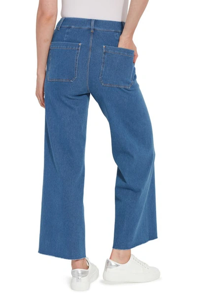 Shop Lyssé Erin High Waist Ankle Wide Leg Jeans In Midwash