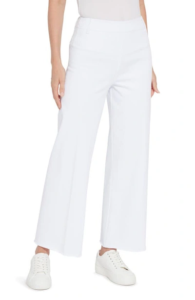 Shop Lyssé Erin High Waist Ankle Wide Leg Jeans In White