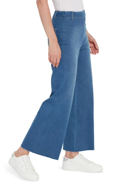 Shop Lyssé Erin High Waist Ankle Wide Leg Jeans In Midwash