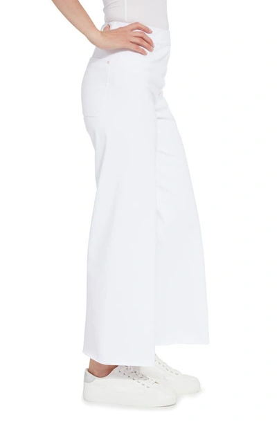 Lyssé Erin High Waist Ankle Wide Leg Jeans In White