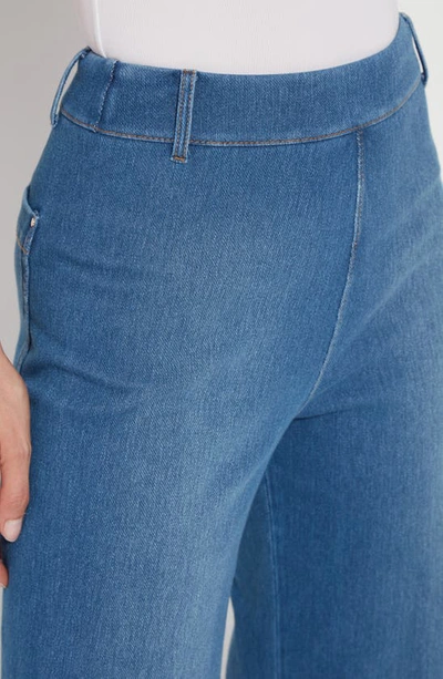 Lyssé Erin High Waist Ankle Wide Leg Jeans In Midwash