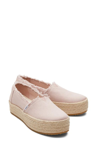 Shop Toms Valcia Platform Espadrille In Pink