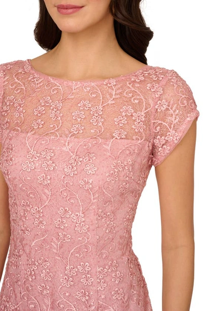 Shop Adrianna Papell Lace Sheath Dress In Blush