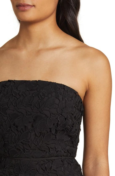 Shop Sam Edelman Lace Strapless Dress In Black