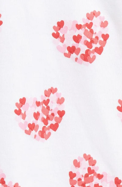 Shop Kissy Kissy Heart Print Zip Front Footie In Pink