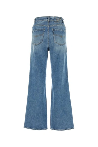 Shop Blumarine Woman Stretch Denim Jeans In Blue