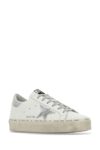 Shop Golden Goose Deluxe Brand Woman White Leather Hi Star Sneakers