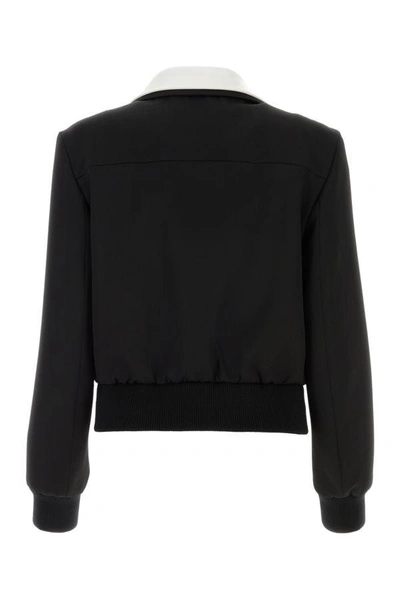Shop Prada Woman Black Wool Jacket