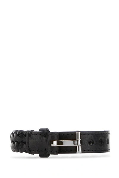 Shop Tom Ford Man Black Leather Bracelet