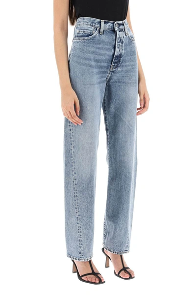 Shop Totême Toteme Twisted Seam Straight Jeans In Blue