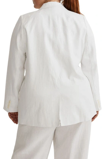 Madewell The Larsen Linen Blazer In Eyelet White
