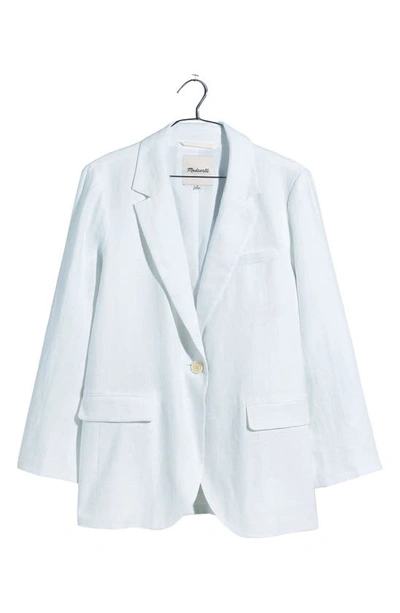 Madewell The Larsen Linen Blazer In Eyelet White