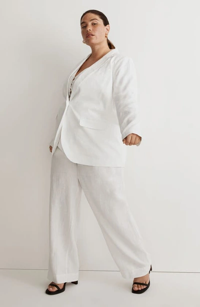 Madewell The Larsen Linen Blazer In Eyelet White