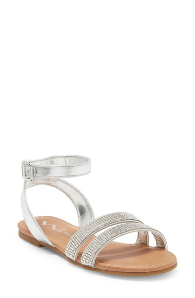 Shop Nina Kids' Cameena Ankle Strap Sandal In Silver Metallic