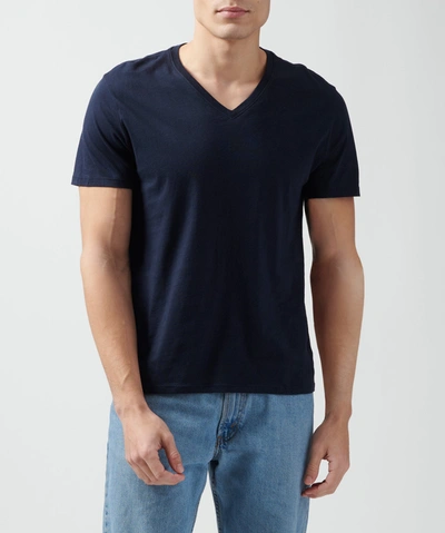 Shop Atm Anthony Thomas Melillo Classic Jersey V-neck Tee In Midnight