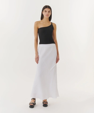 Shop Atm Anthony Thomas Melillo Linen Bias Skirt In White