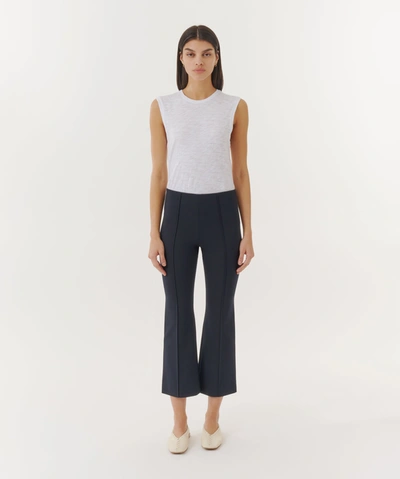Atm Anthony Thomas Melillo Ponte Knit Kick Flare Pants In Deep Navy