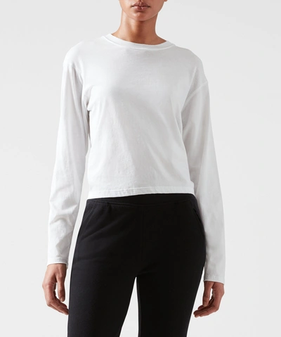 Atm Anthony Thomas Melillo Classic Jersey Long-sleeve Boy Tee In White In White