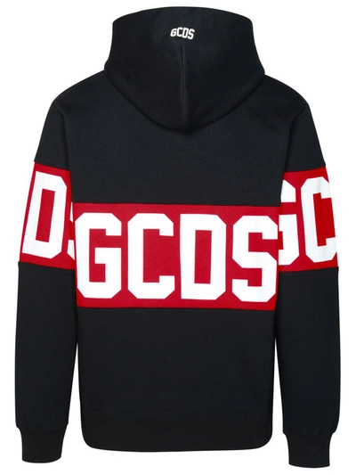 Shop Gcds Black Cotton Sweatshirt