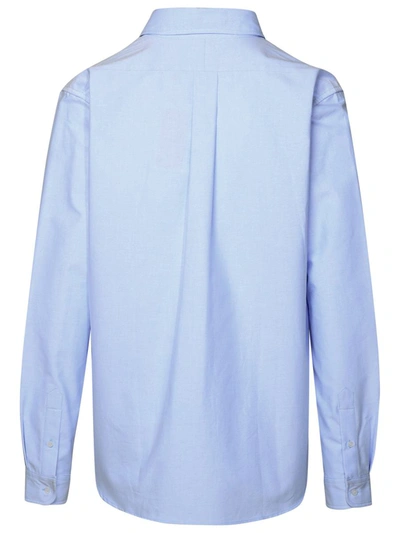 Shop Kenzo 'boke Flower' Light Blue Cotton Shirt