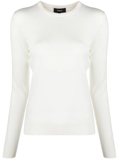 Shop Theory Crew Neck Po P.regal Clothing In Cx1 New Ivory