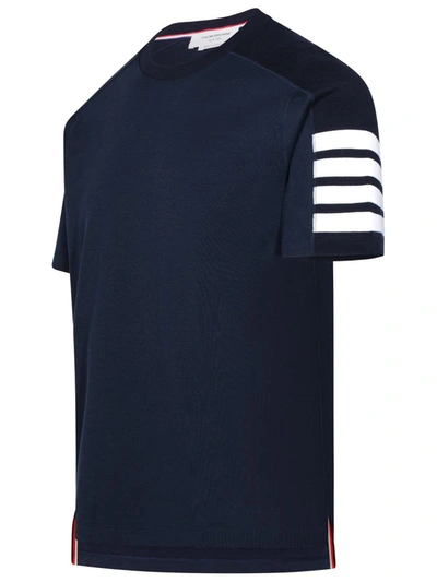 Shop Thom Browne Navy Cotton T-shirt