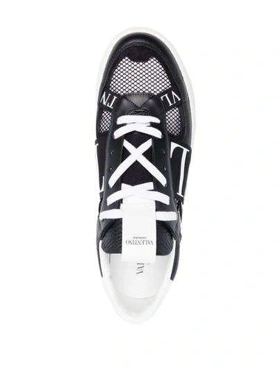 Shop Valentino Garavani Vl7n Leather Sneakers In White