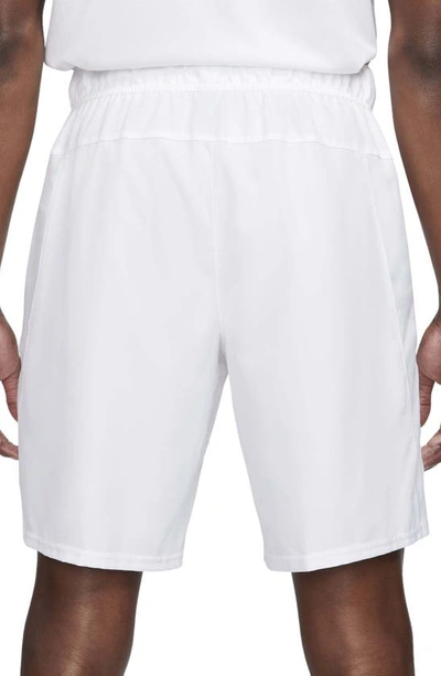 Shop Nike Court Dri-fit Victory Athletic Shorts In White/ Black