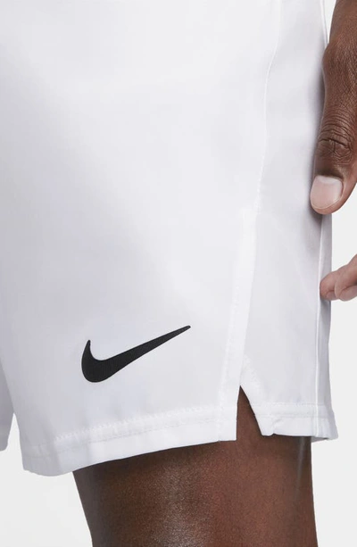 Shop Nike Court Dri-fit Victory Athletic Shorts In White/ Black