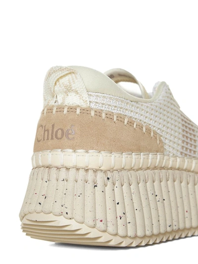 Shop Chloé Chloè Sneakers In Pearl Beige