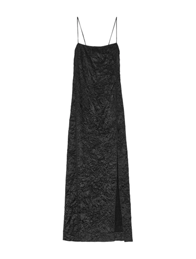Shop Ganni Midi Dresses In Black