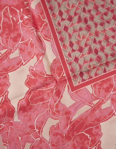 Shop Kiton Printed Silk Scarf In Pink