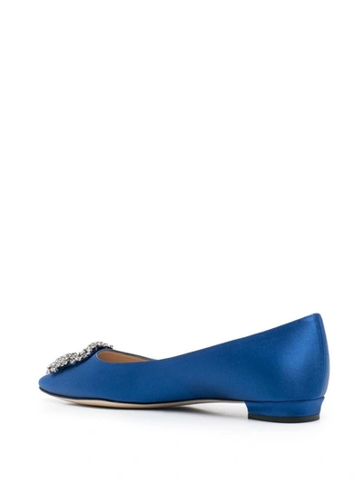 Shop Manolo Blahnik Flats In Blue