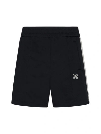 Shop Palm Angels Shorts In Black Butter