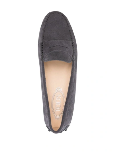 Shop Tod's Gommino Suede Driving Shoes In Grey