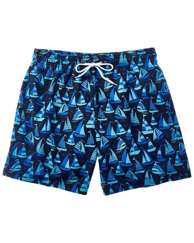 Shop Trunks Surf & Swim Co. Sano Swim Short In Blue