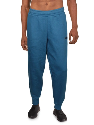 Shop Puma Mens Comfy Cozy Sweatpants In Blue